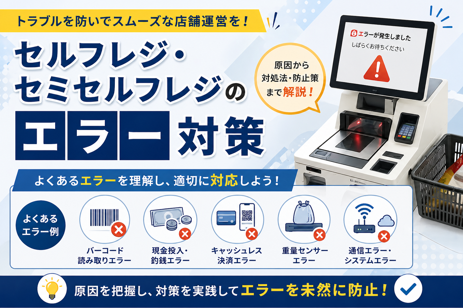 セルフレジ・セミセルフレジのエラー対策