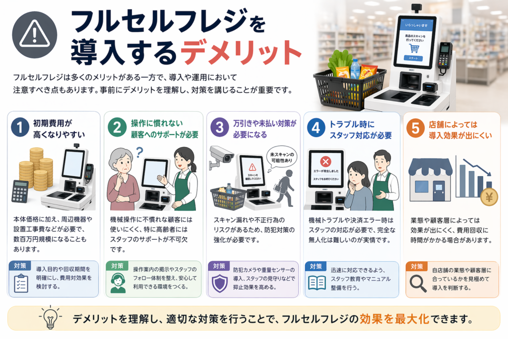 フルセルフレジを導入するデメリット
