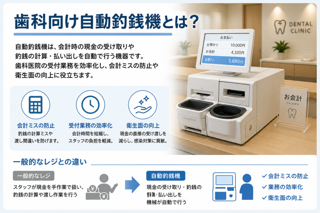 歯科向け自動釣銭機とは？