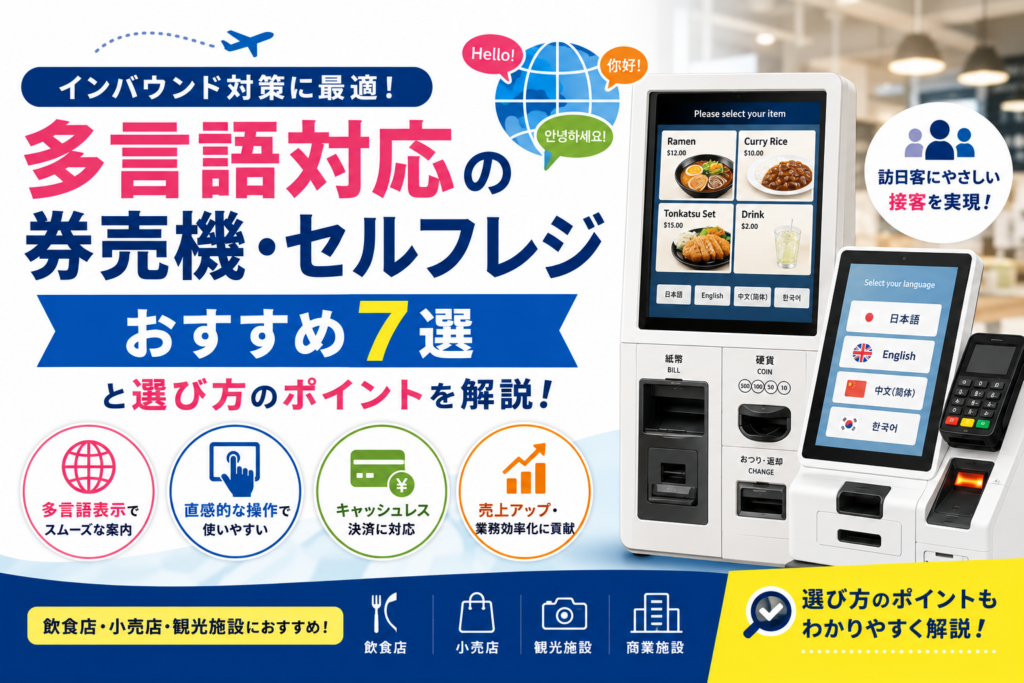 多言語対応の券売機・セルフレジ