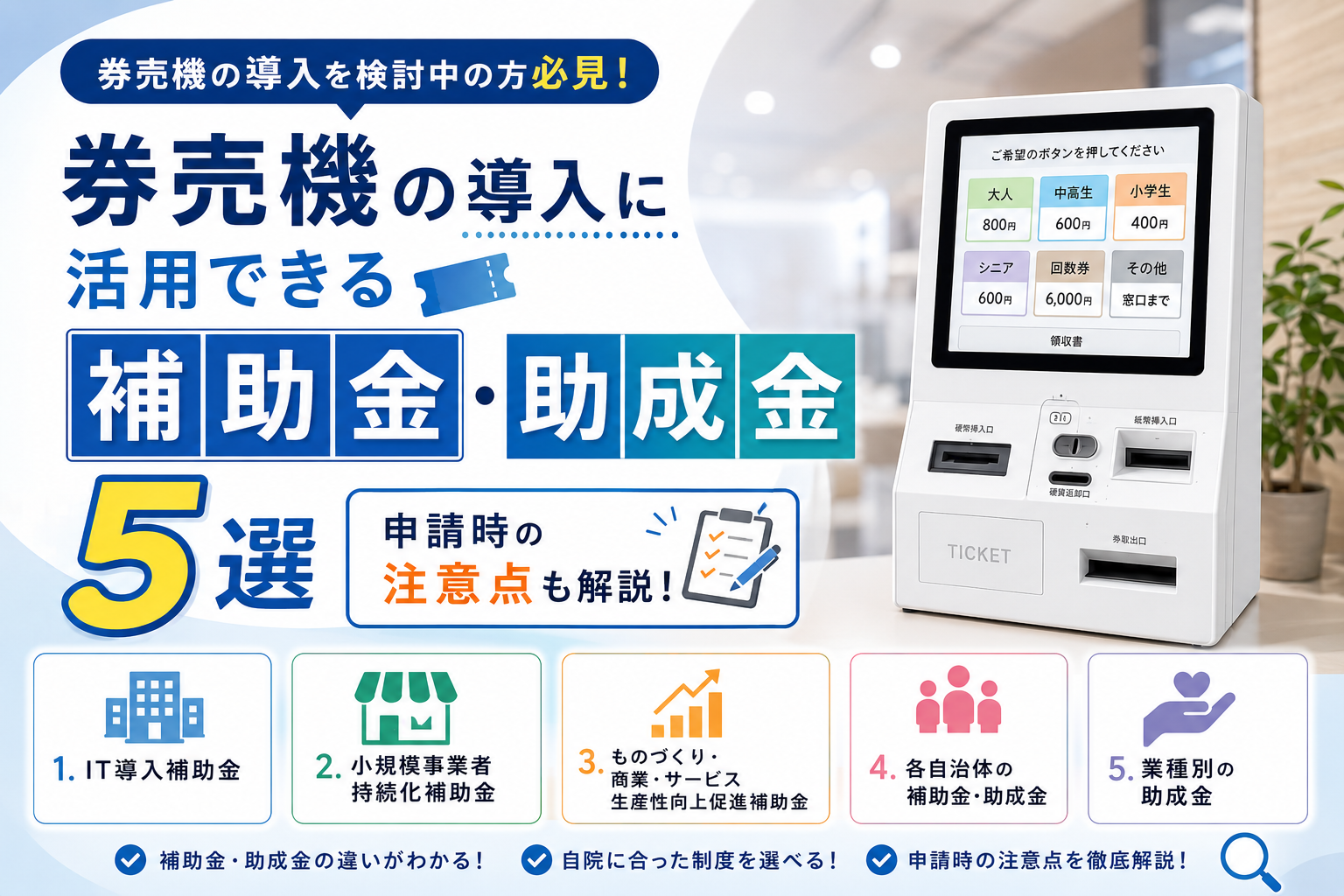 券売機の補助金