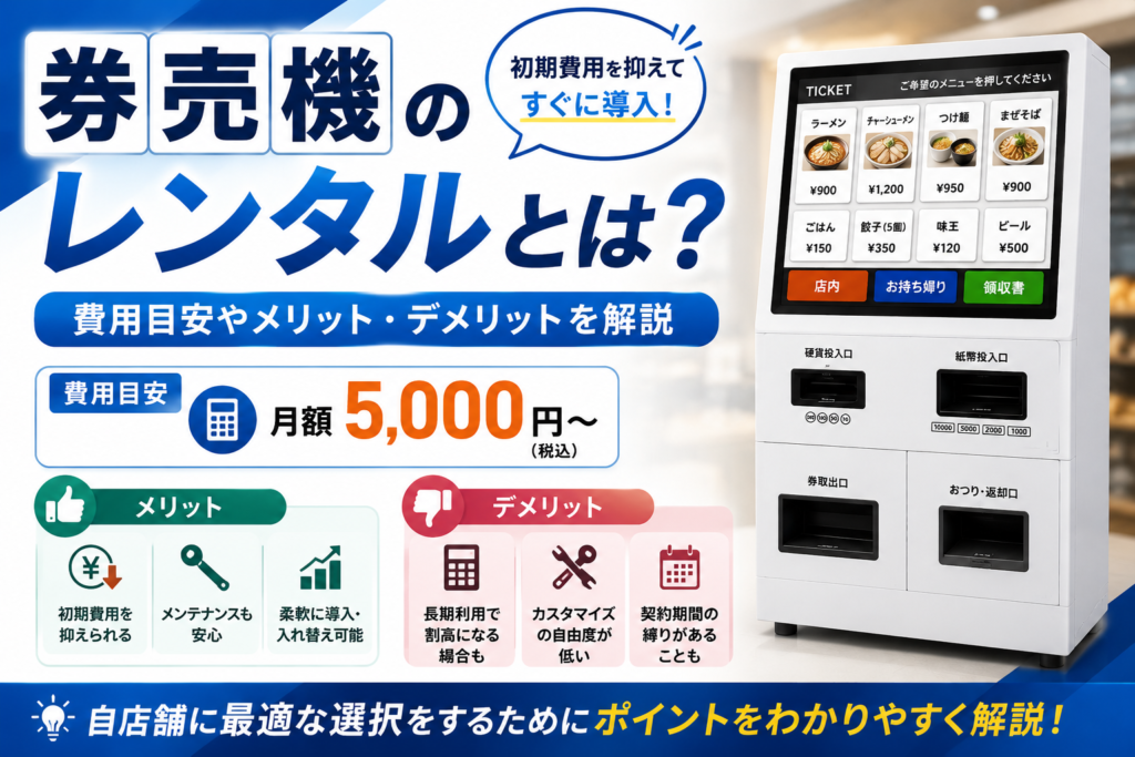 券売機のレンタルとは