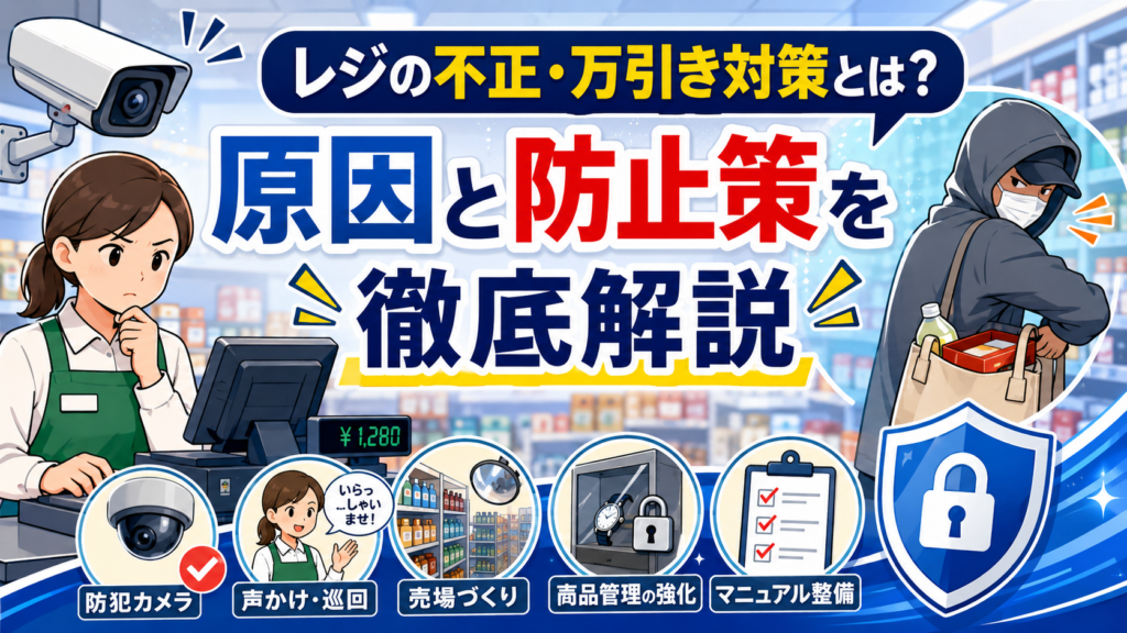 レジの不正・万引き対策とは？原因と防止策を徹底解説