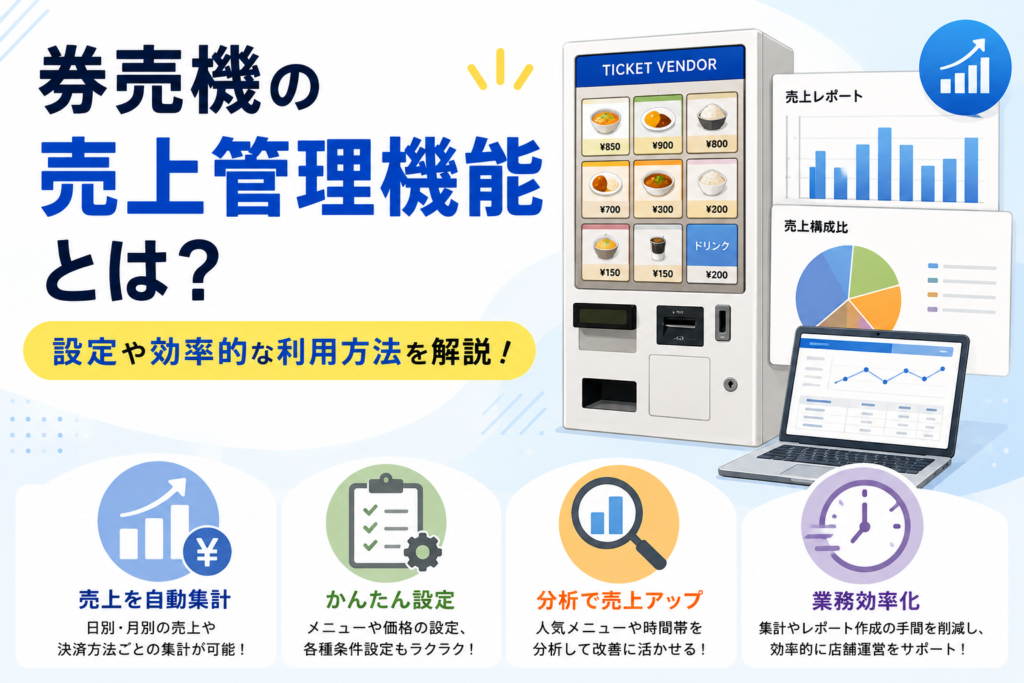 券売機の売上管理機能