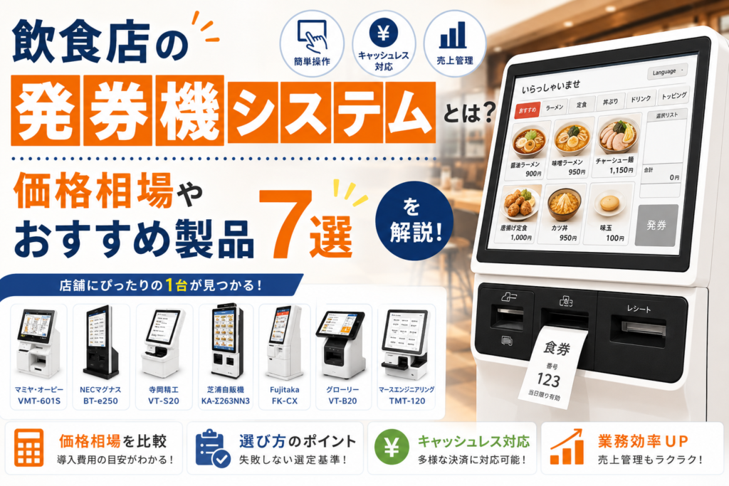 飲食店の発券機システム