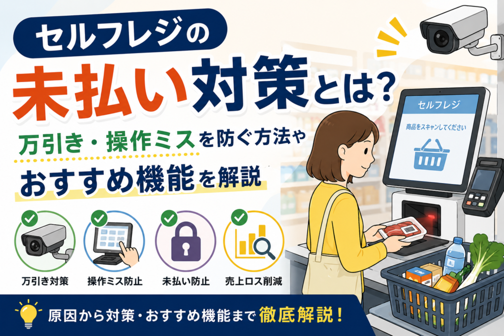 セルフレジの未払い対策とは？万引き・操作ミスを防ぐ方法やおすすめ機能を解説