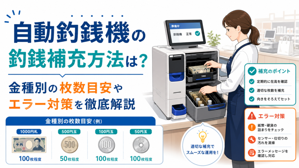 自動釣銭機の補充方法
