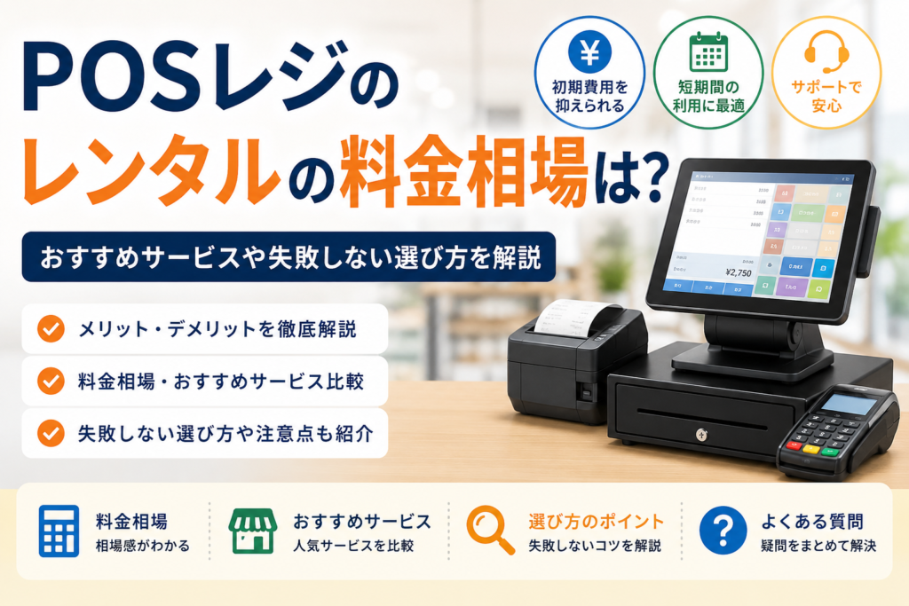 POSレジのレンタルの料金相場は？おすすめサービスや失敗しない選び方を解説