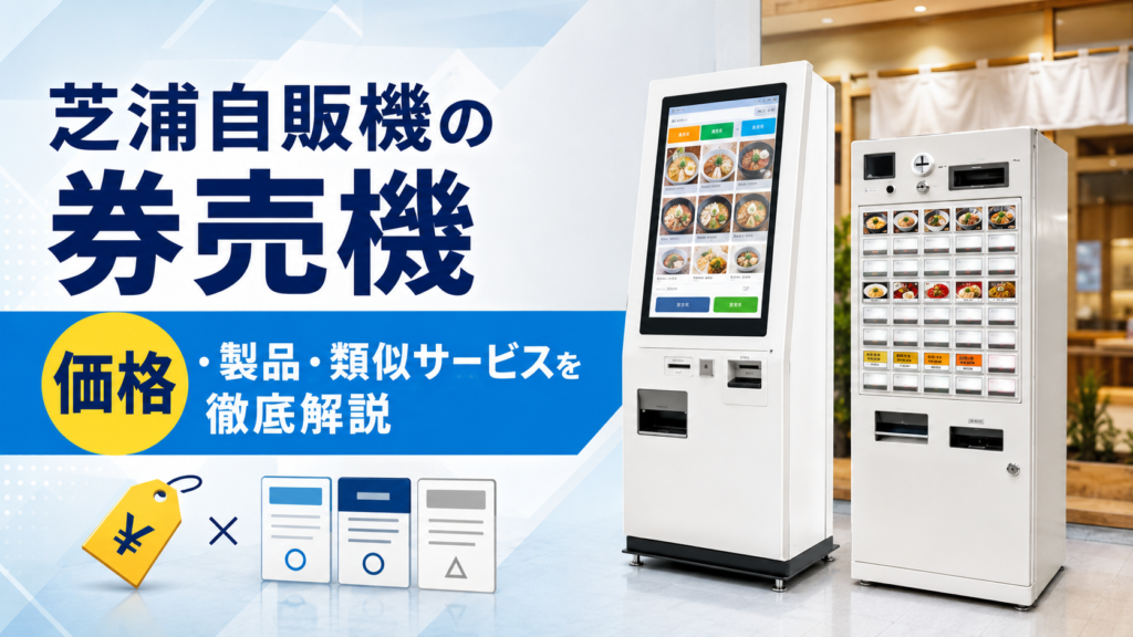 芝浦自販機の券売機の価格は？製品の種類や類似サービスを徹底解説